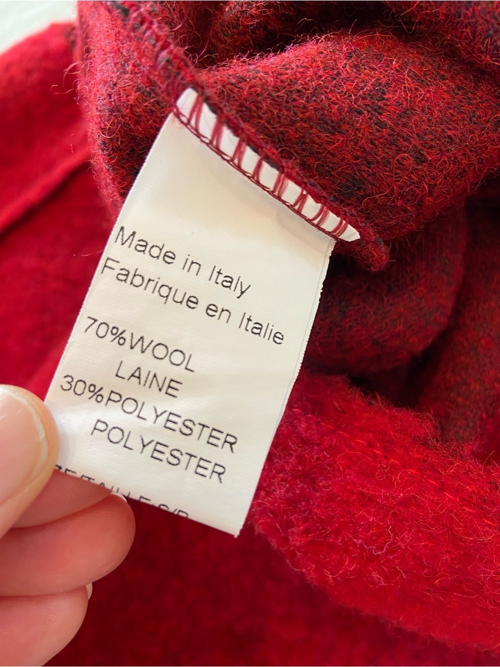 Marisa & Marie Made in Italy Red Wool Jacker Women’s Size Small - Picture 8 of 8